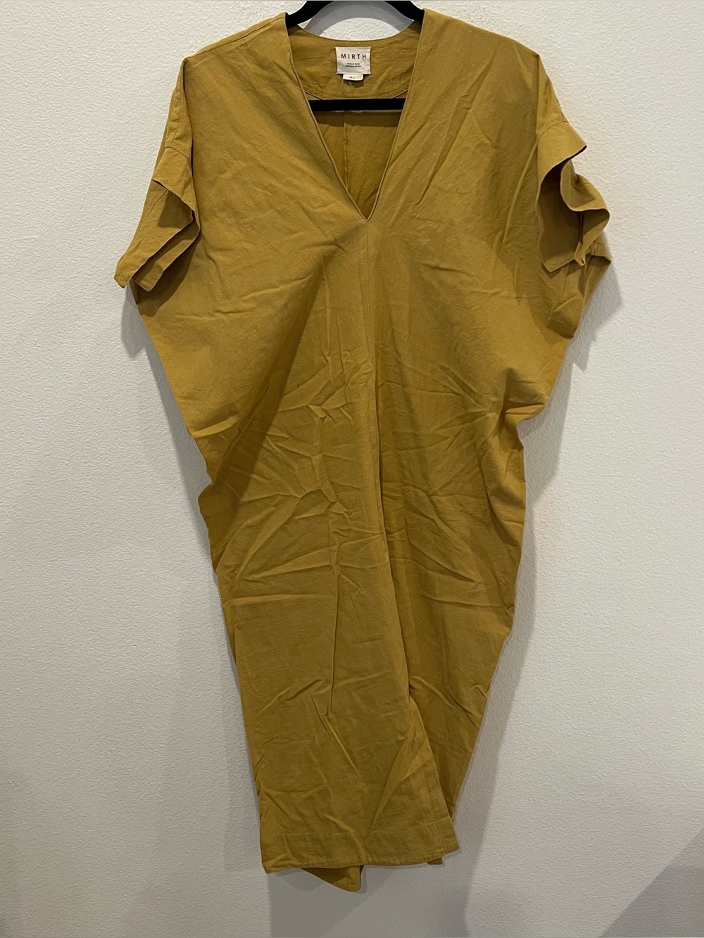Mirth Corfu Caftan dress Yellow Gold size M/L midi bohemian resort summer vacay